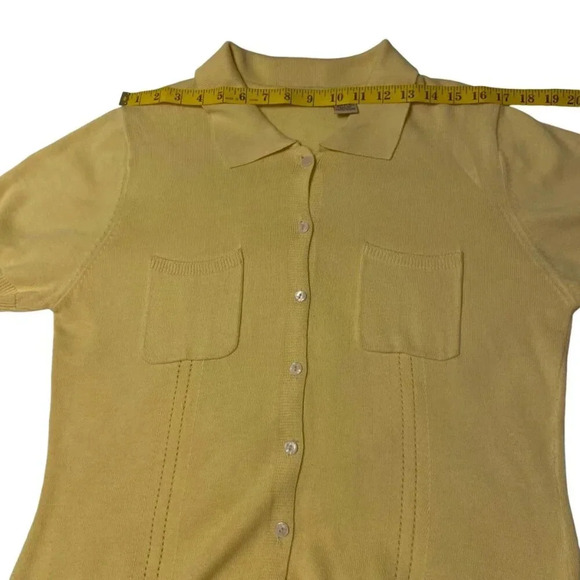 Apostrophe Canary Yellow Cardigan, Large - Picture 11 of 11